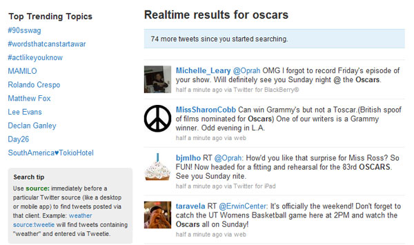 Oscars - Twitter
