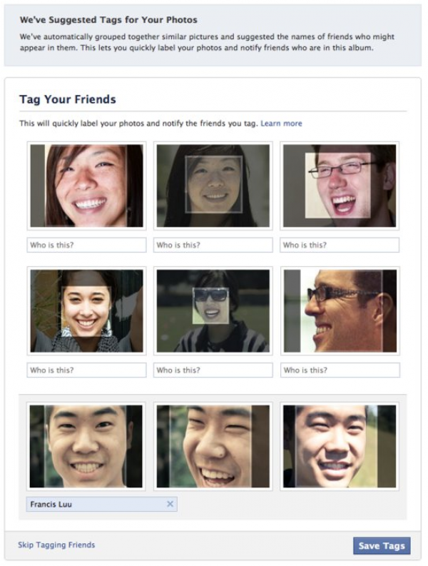 Facebook face recognition Facebook face recognition