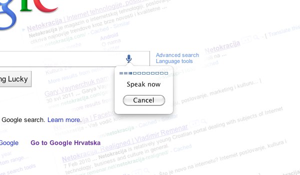 Google Voice Search Pretražujte Google uz nekoliko riječi...