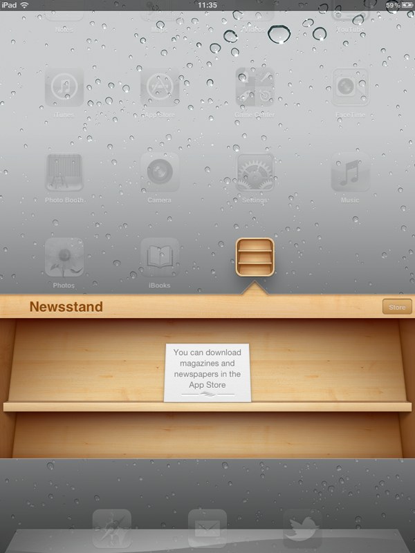 Newsstand za časopise i knjige.