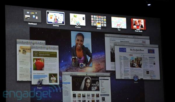 Mission Control za Mac OS X Lion.