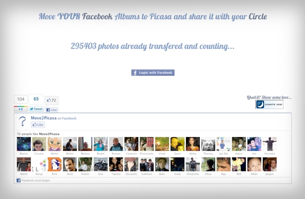 Iz Facebooka u Picasu, iz Picase u Google+
