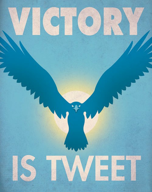 Pobjeda je tweet! (Ilustrirao Aaron Wood)