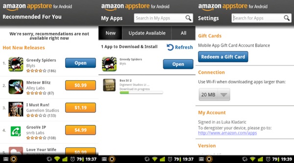Amazon Appstore (Snimio Luka Kladarić)
