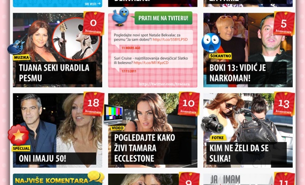 Tračerskog mi sadržaja, ovo nije blog!
