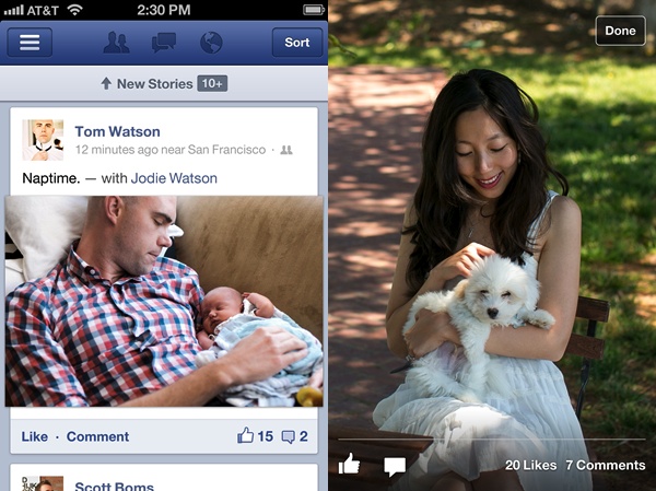 Facebook za iPhone 5.0