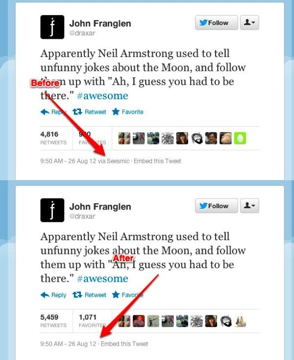 Prije i poslije na Twitter.comu (Preuzeto s The Next Weba)
