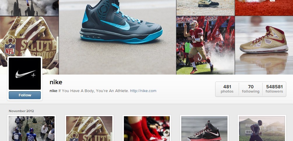 Instagram Web Profile Nike