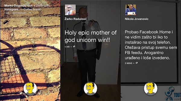 Facebook Home (Screenshot: Željko Marčec)
