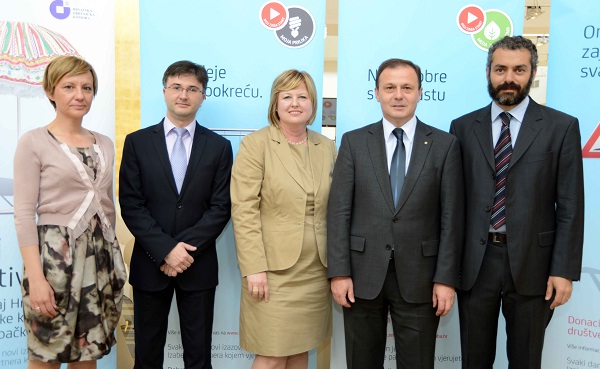 Mirela Budojević, Darko Liović, Daniela Roguljić Novak, Dragutin Ranogajec, Guido Munzi na predstavljanju projekta Moj ZABA Start