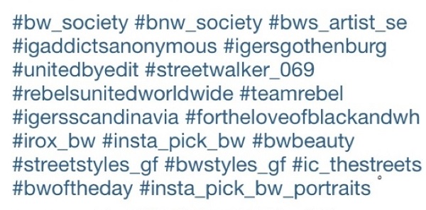 Hashtag spam