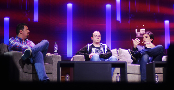 Robin Wauters, The Next Web, Raf Keustermans, Plumbee i Julien Codorniou, Facebook at LeWeb (snimila: Marina Filipović Marinshe)