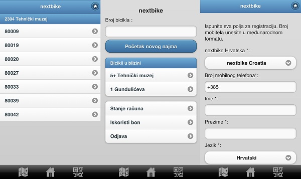 Nextbike aplikacija: 