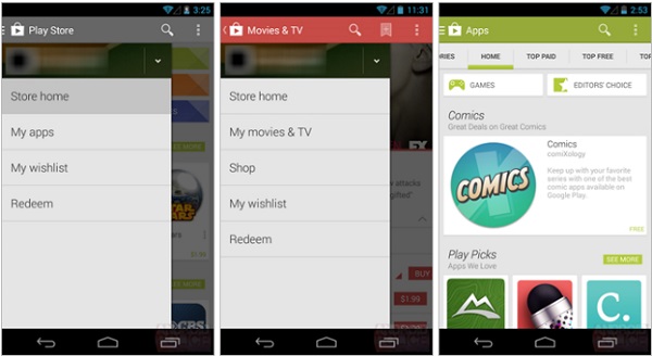 Navigacija bi u novoj verziji aplikacije trebala biti još lakša zahvaljujući kliznim karticama (izvor slike www.androidauthority.com