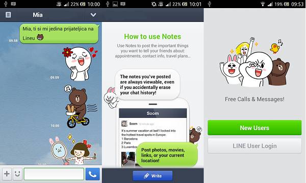 Line, očito, još nije baš popularan na ovim područjima