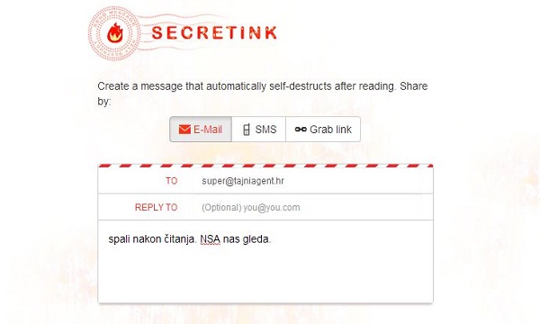 Poruku SecretInk navodno ne čuva na svojim serverima