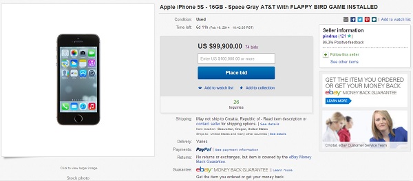 Flappy Bird iPhone eBay