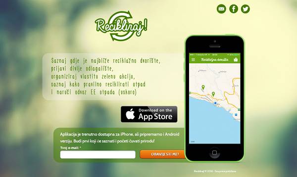 Recikliraj! webpage