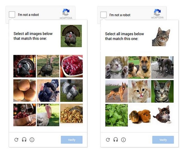 Google drastično mijenja izgled captcha provjera. Izvor: googleonlinesecurity.blogspot.com