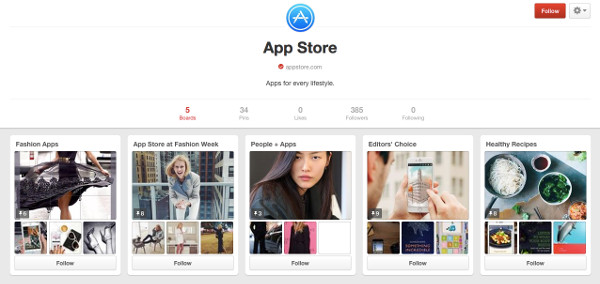 Pinterest App Store