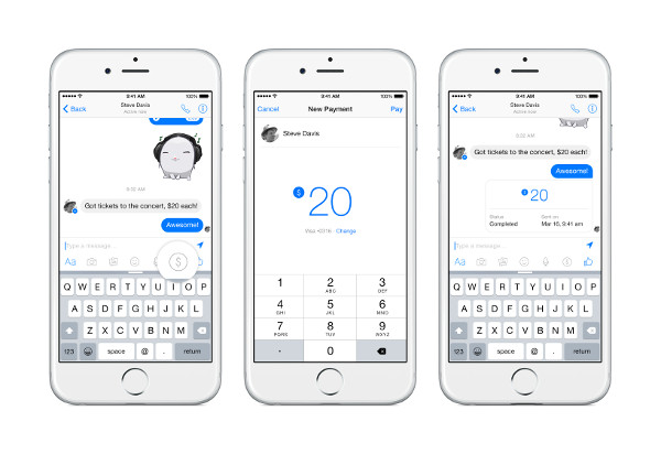 Facebook Messenger slanje novca