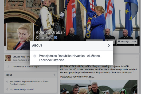 Sluzbena stranica predsjednica