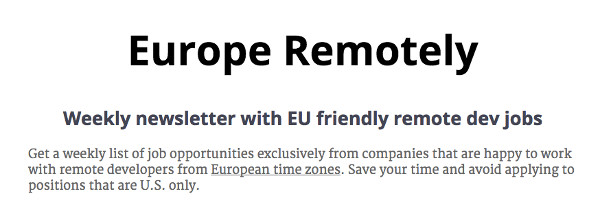 europe remotely
